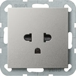 Gira SCHUKO-Steckdose 2840600 Schutz EURO-US 16A 55 Edelst.