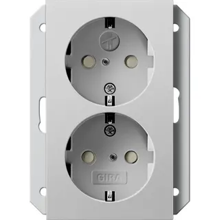 Gira SCHUKO-Steckdose 2731015 2f SH f. UP-Dose 1f Sys 55 grau
