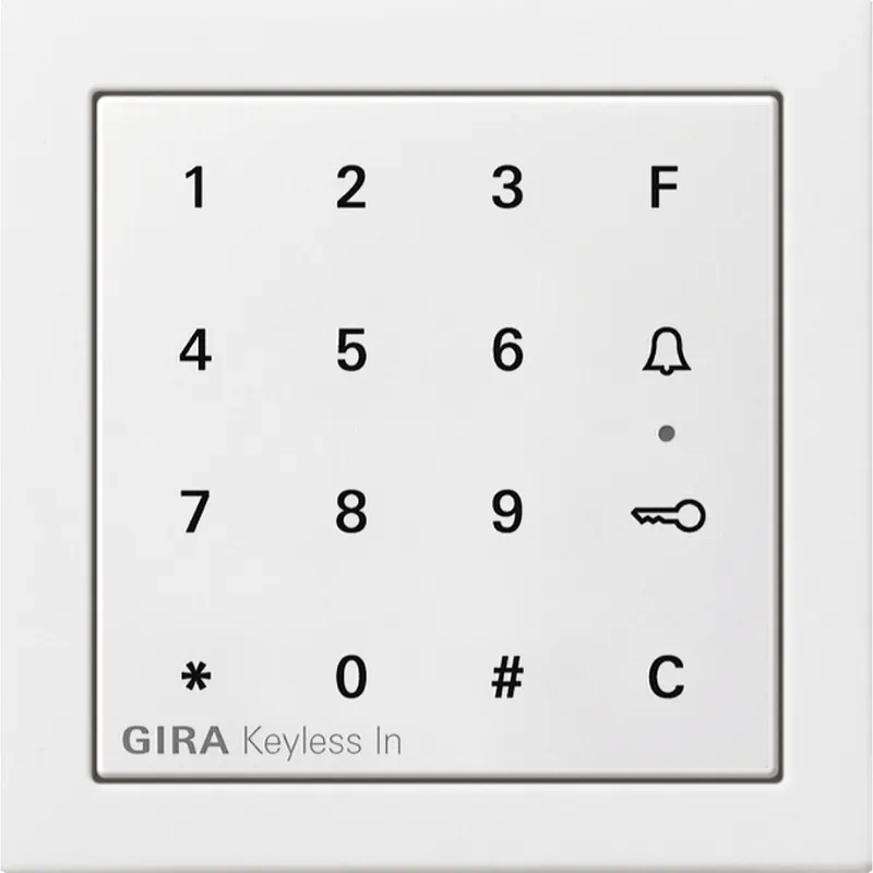 Gira Pin-Code-Tastatur 2605112 Codetastatur Fläche reinweiss