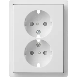 Gira Abdeckung 0930112 SCHUKO 2fach Fläche reinweiss