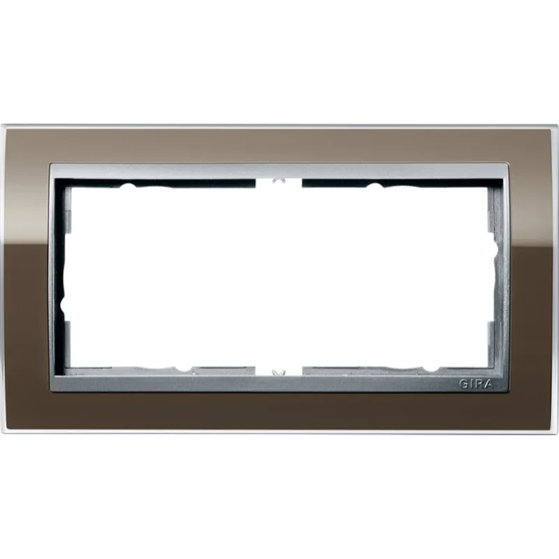Gira Abdeckrahmen 1002766 2fach ZR Alu Event Klar Braun