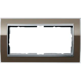 Gira Abdeckrahmen 1002766 2fach ZR Alu Event Klar Braun