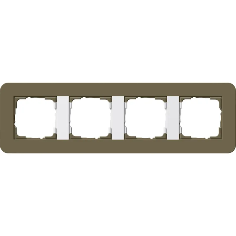 Gira Rahmen 0214416 4fach E3 Umbra/Reinweiss