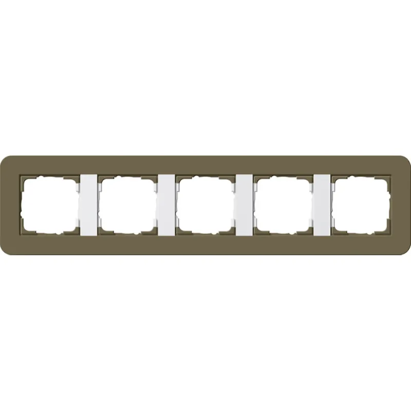 Gira Rahmen 0215416 5fach E3 Umbra/Reinweiss