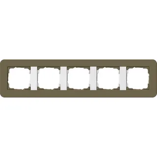 Gira Rahmen 0215416 5fach E3 Umbra/Reinweiss