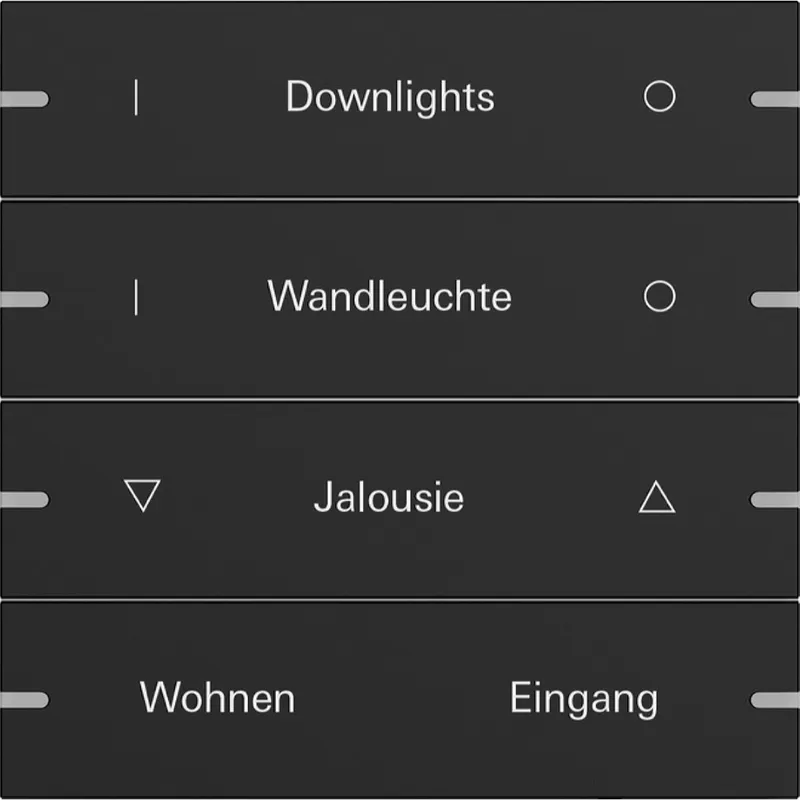 Gira Wippe 4f indiv. Tastsens.4 TS4 Schwarz