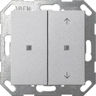Gira Wippe 517526 KNX Taster 2f unbedruckt / Pfeilsymbole System 55 alu