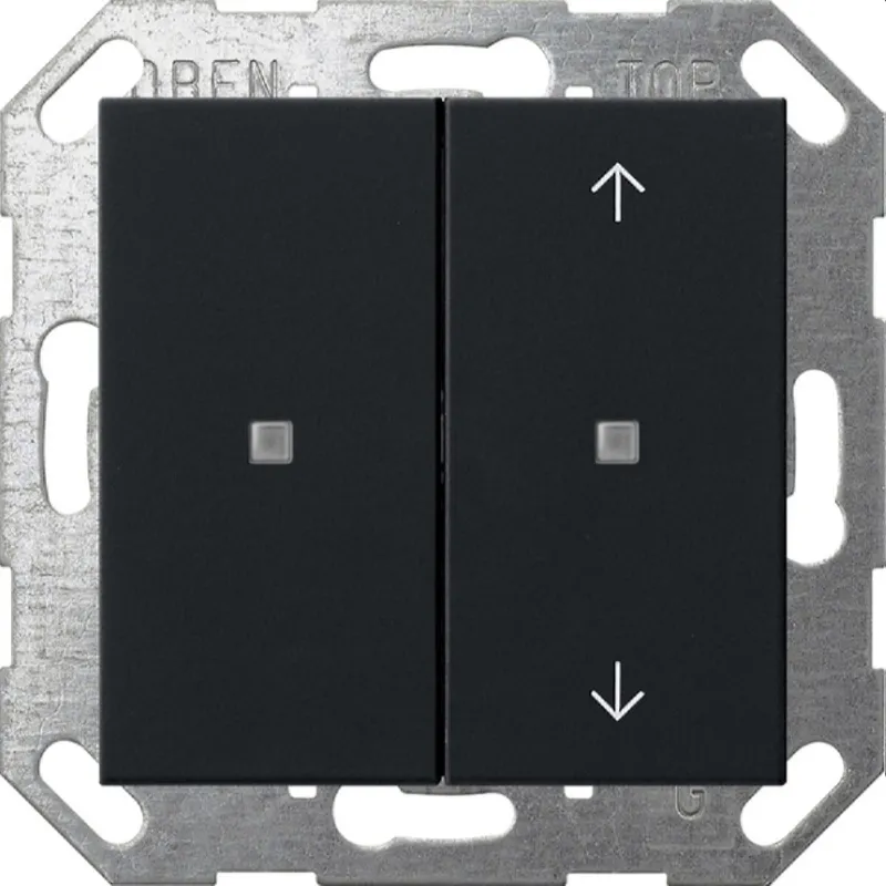 Gira Wippe 5175005 KNX Taster 2f unbedruckt / Pfeilsymbole System 55 sw