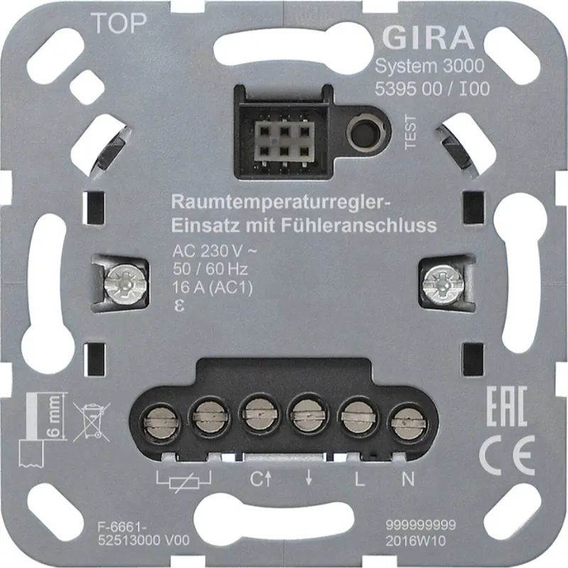 Gira Einsatz 539500 S3000 RTR Fühleranschluss