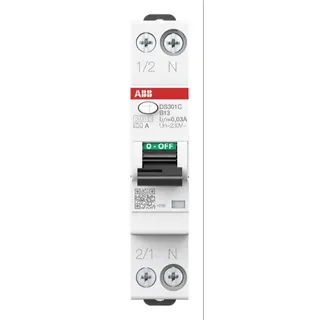 ABB Stotz-Kontakt FI/LS-Schalter DS301CA-B13/0,03 6kA 1P+N B13A 30mA