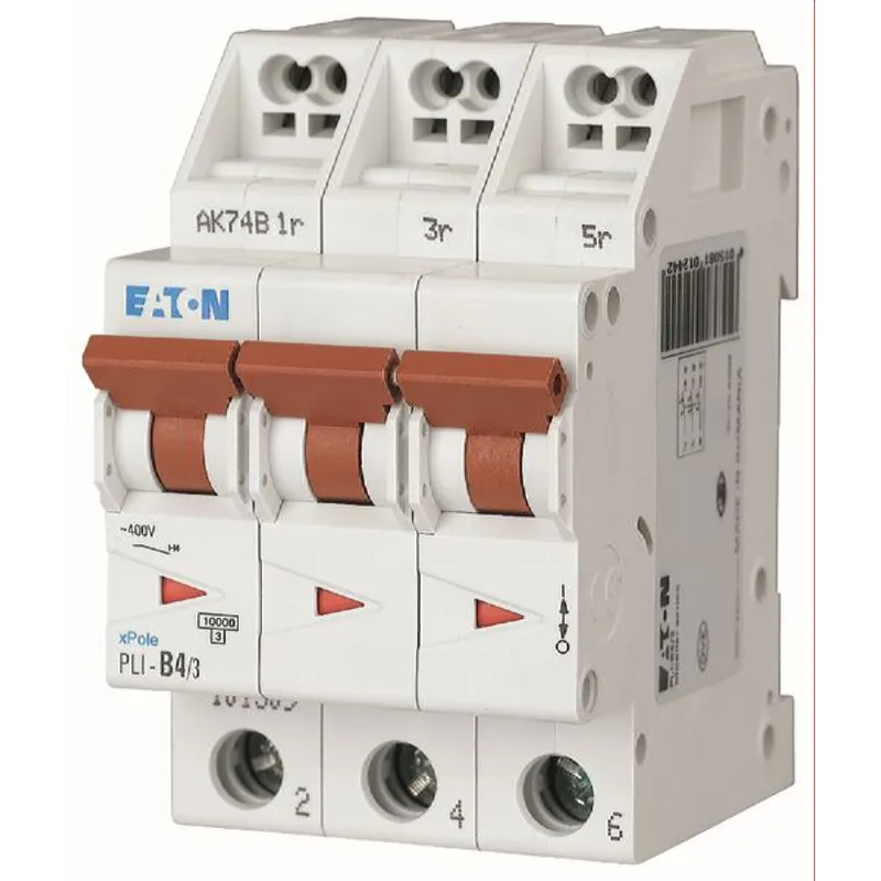 Eaton Electric Leitungsschutzschalter, Automat PLI-B4/3 B4A 3polig (Steckkl.)
