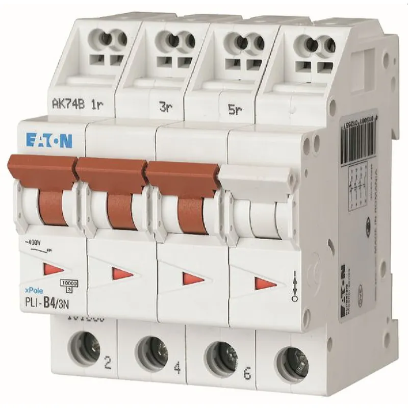 Eaton Electric Leitungsschutzschalter, Automat PLI-C4/3N C4A 3polig+N (Steckkl.)