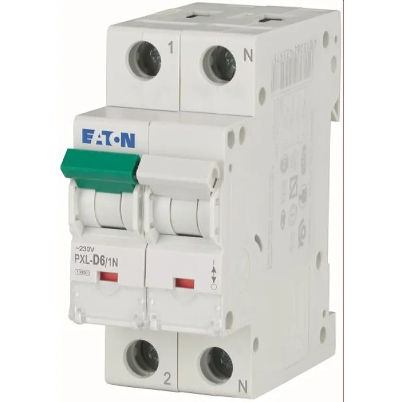 Eaton Electric Leitungsschutzschalter, Automat PXL-D6/1N D6A 1polig+N