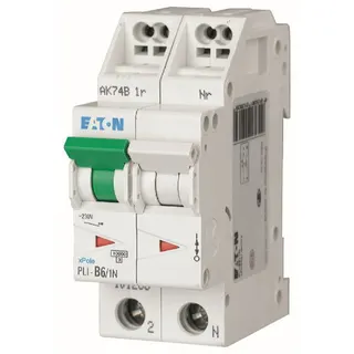Eaton Electric Leitungsschutzschalter, Automat PLI-D6/1N D6A 1polig+N (Steckkl.)