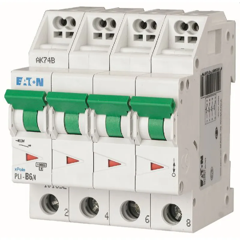 Eaton Electric Leitungsschutzschalter, Automat PLI-B6/4 B6A 4polig (Steckkl.)