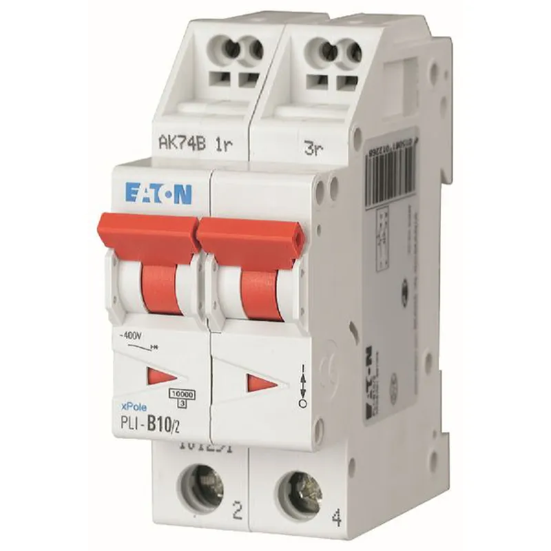 Eaton Electric Leitungsschutzschalter, Automat PLI-B10/2 B10A 2polig (Steckkl.)