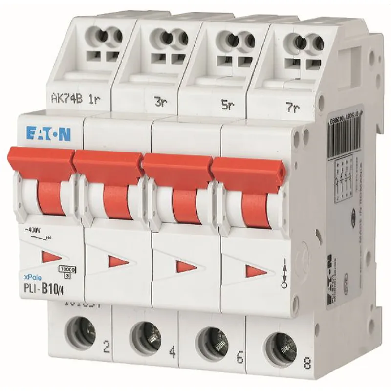 Eaton Electric Leitungsschutzschalter, Automat PLI-D10/4 D10A 4polig (Steckkl.)