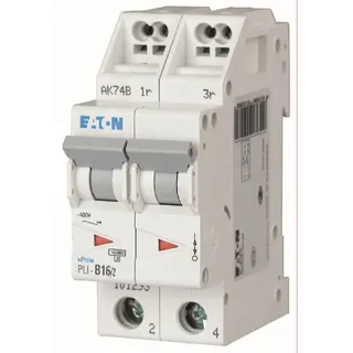 Eaton Electric Leitungsschutzschalter, Automat PLI-B16/2 B16A 2polig (Steckkl.)