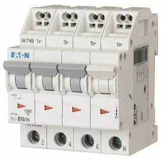 Eaton Electric Leitungsschutzschalter, Automat PLI-B16/3N B16A 3polig+N (Steckkl.)