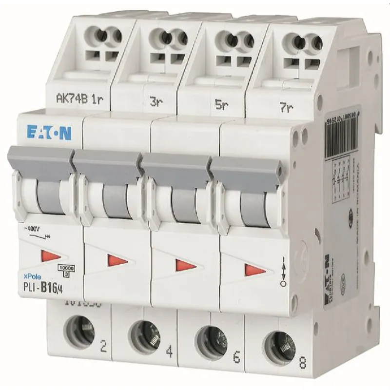 Eaton Electric Leitungsschutzschalter, Automat PLI-C16/4 C16A 4polig (Steckkl.)
