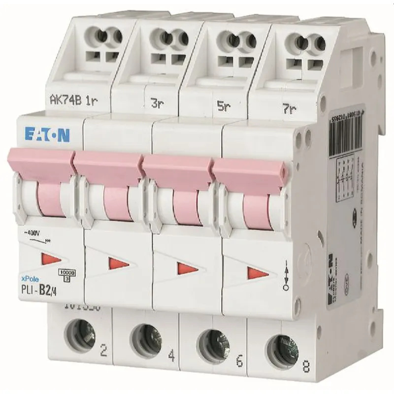 Eaton Electric Leitungsschutzschalter, Automat PLI-D2/4 D2A 4polig (Steckkl.)