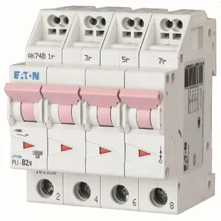 Eaton Electric Leitungsschutzschalter, Automat PLI-B2/4 B2A 4polig (Steckkl.)