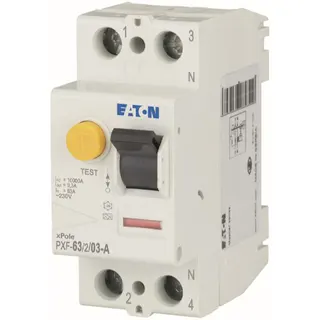 Eaton Electric FI-Schutzschalter, FI PXF-63/2/03-A 2polig 63/0,3A