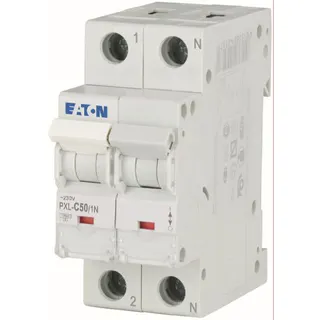 Eaton Electric Leitungsschutzschalter, Automat PXL-C50/1N C50A 1polig+N