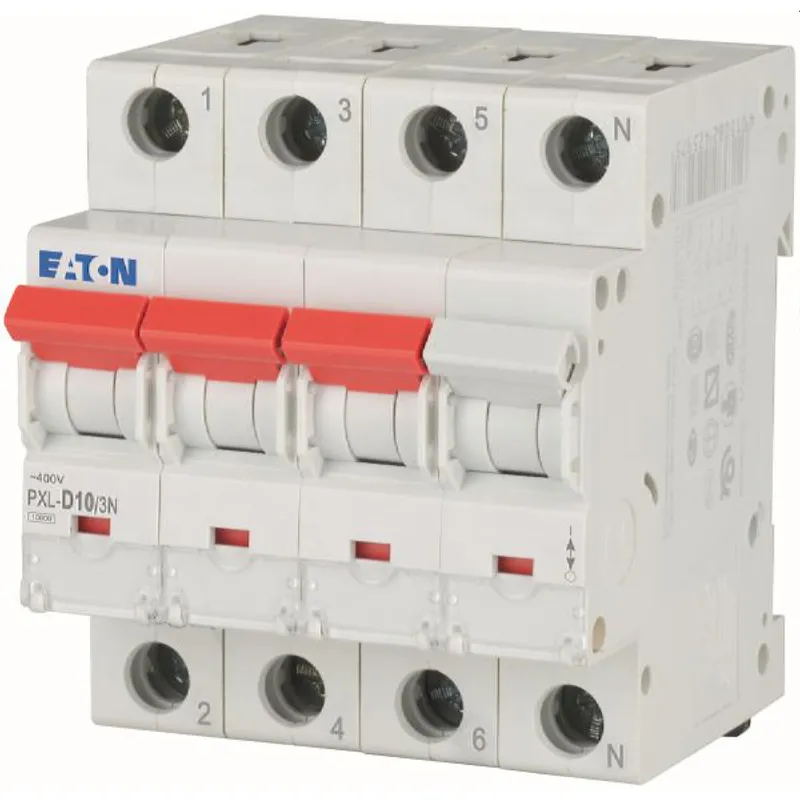 Eaton Electric Leitungsschutzschalter, Automat PXL-D10/3N D10A 3polig+N