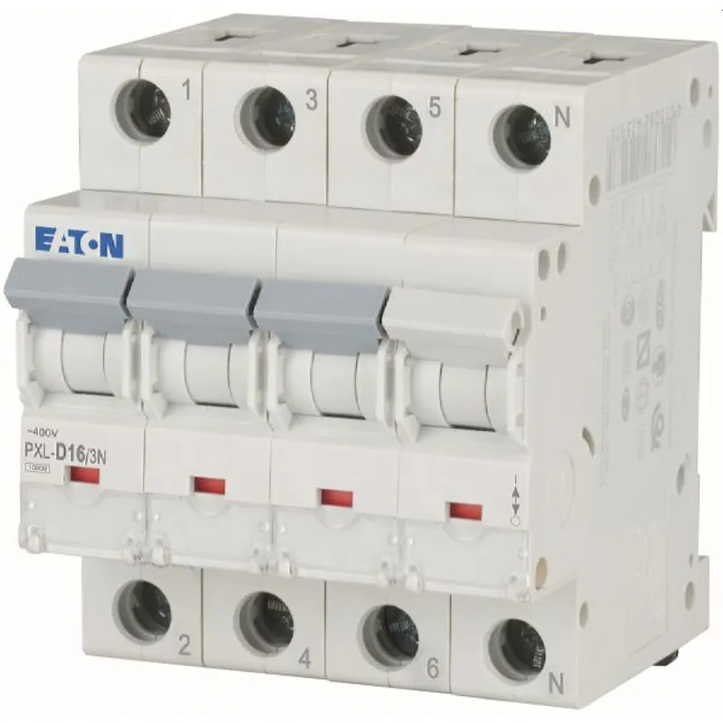Eaton Electric Leitungsschutzschalter, Automat PXL-D16/3N D16A 3polig+N