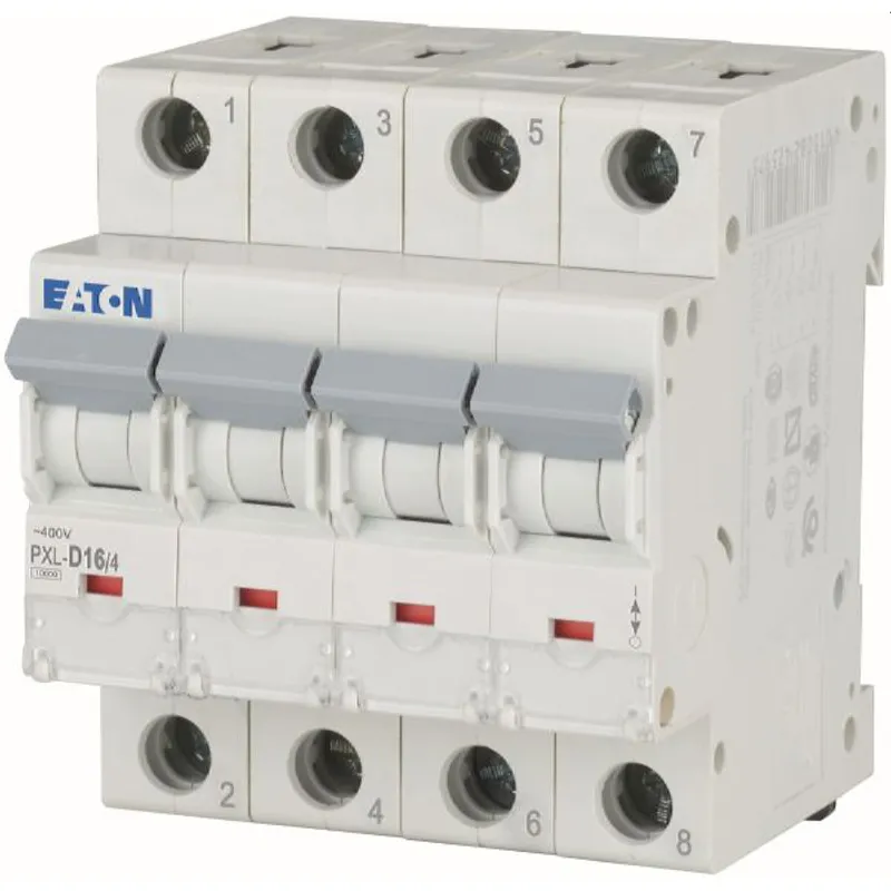Eaton Electric Leitungsschutzschalter, Automat PXL-D16/4 D16A 4polig