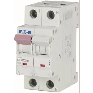Eaton Electric Leitungsschutzschalter, Automat PXL-D32/1N D32A 1polig+N