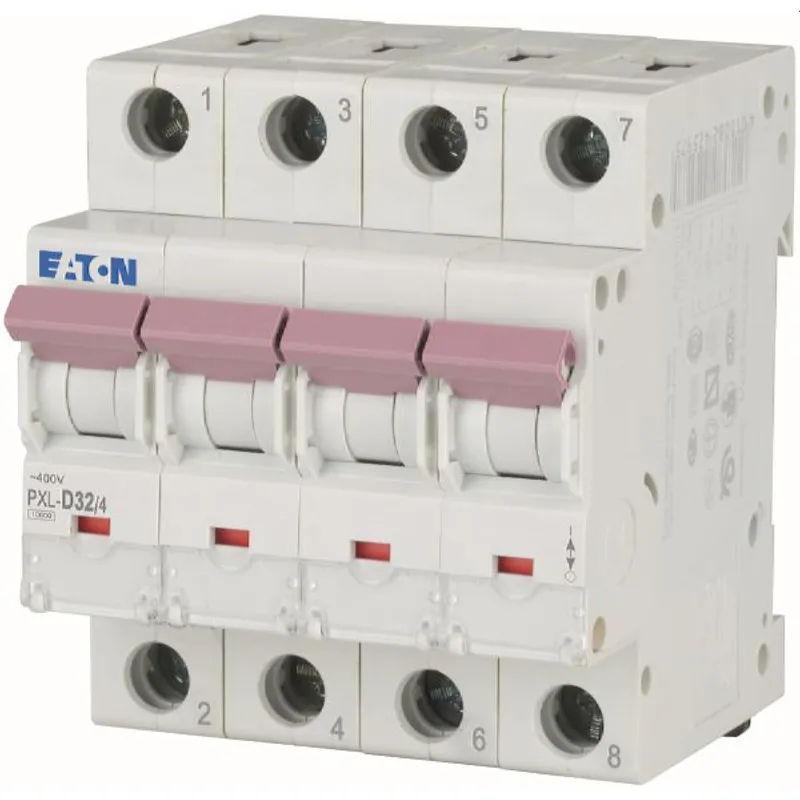 Eaton Electric Leitungsschutzschalter, Automat PXL-D32/4 D32A 4polig
