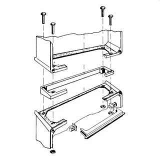 ABB Striebel & John AFS300 Flanschsteg 300mm Seite für Einführen von Kabel mit großem Querschn.