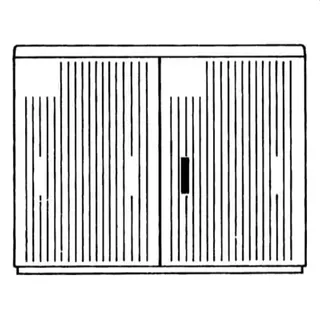ABB Striebel & John EHP323D Schrank AP Gr.3 1125x1445x320 EH3, profiliert mit Doppelschließung