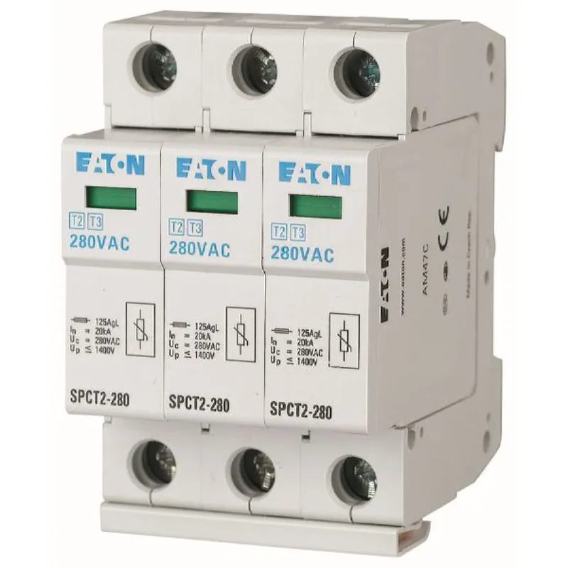 Eaton Electric Überspannungsableiter SPCT2-280/3 steckbar 3pol. 280VAC 3x20kA