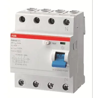 ABB Stotz-Kontakt FI-Schutzschalter F204A-63/0,03/16,7Hz F 4P A63A 30mA