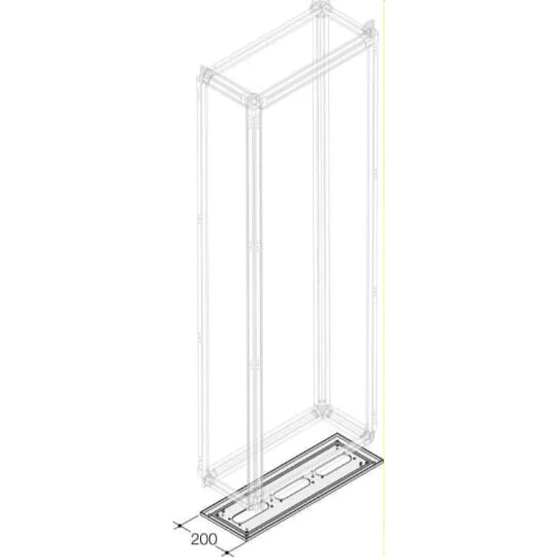 ABB Striebel & John PTBT1026A Bodenblech für EV Flansche, 4-feldbreit, Tiefe 300mm, am Schrank