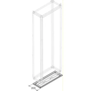 ABB Striebel & John PTBT2526A Bodenblech für EV Flansche, 1-feldbreit, Tiefe 300mm, am Schrank