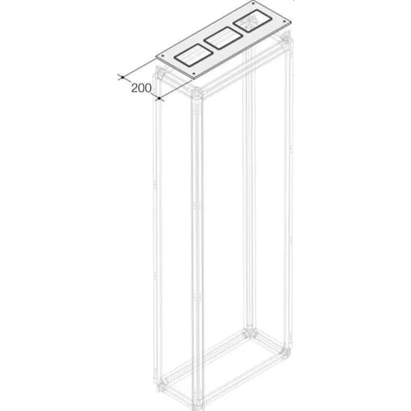 ABB Striebel & John PTBT5029 Deckblech für TwinLine Flansche 2-feldbreit, Tiefe 300mm