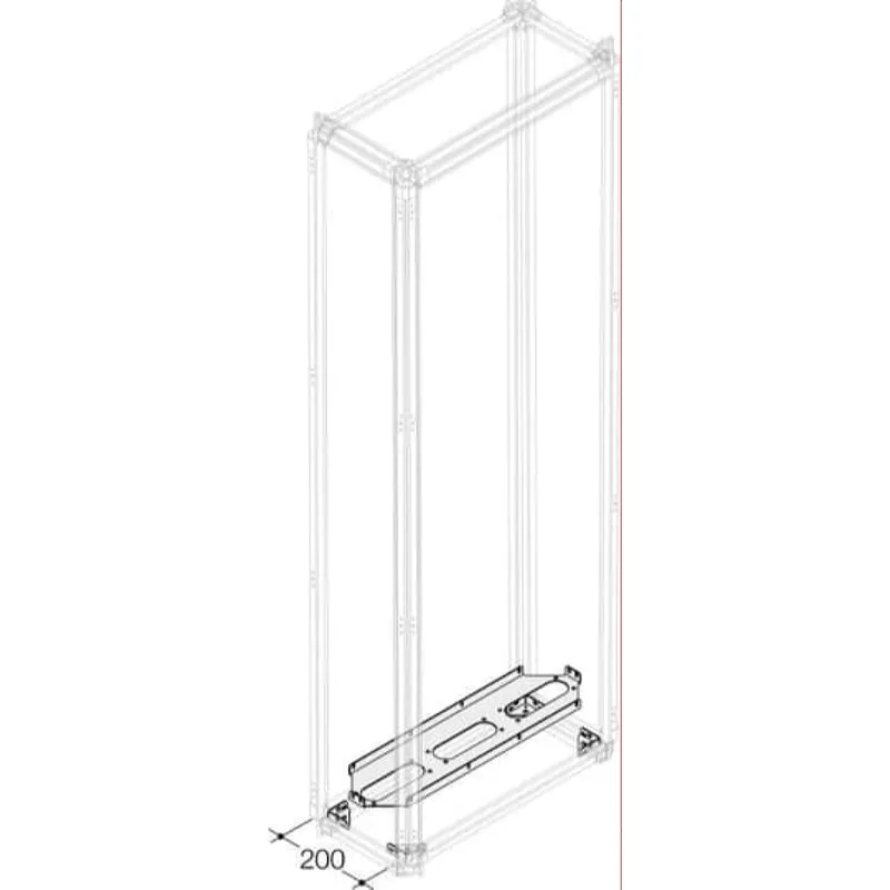 ABB Striebel & John PBWF5026 Bodenblech für EV Flansche, innenliegend, 2-feldbreit, Tiefe 300mm