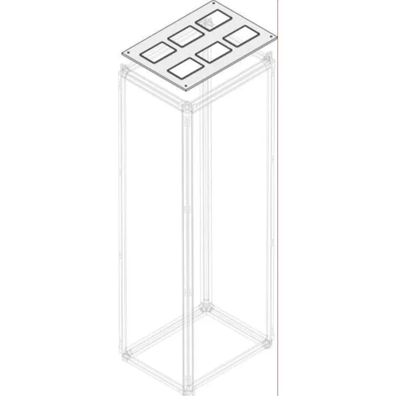 ABB Striebel & John PTBT5059 Deckblech für TwinLine Flansche 2-feldbreit, Tiefe 600mm, 2-reihig