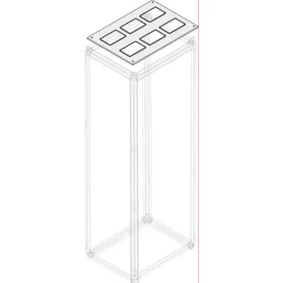 ABB Striebel & John PTBT1279 Deckblech für TwinLine Flansche 5-feldbreit, Tiefe 800mm, 2-reihig