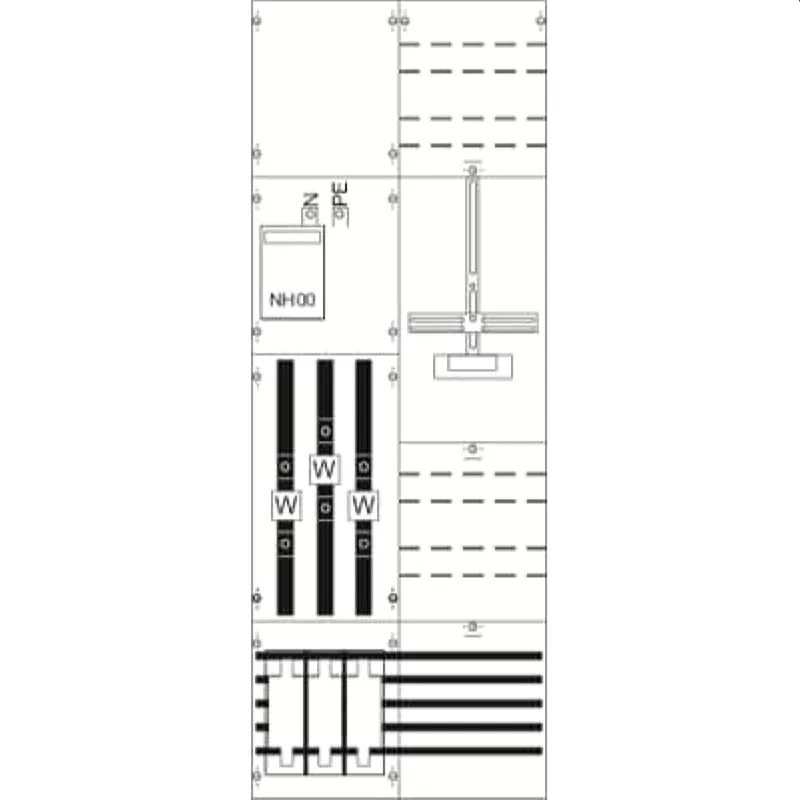 ABB Striebel & John KA4244 Mess- und Wandlerfeld H5/B2 vorverdrahtet mit Zählerkreuz