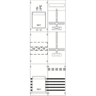ABB Striebel & John KA4227 Mess- und Wandlerfeld H5/B2 vorverdrahtet mit Zählerkreuz