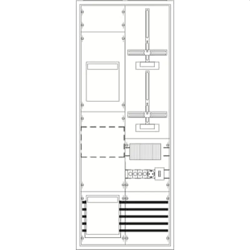 ABB Striebel & John KS455 Mess- und Wandlerschrank, Aufputz mit Zählerkreuz, A29