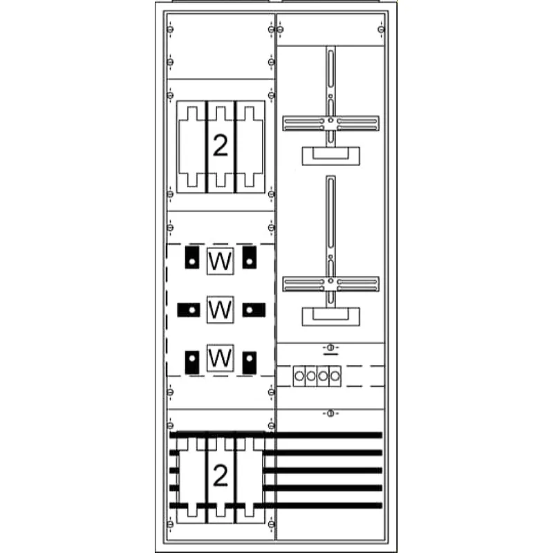 ABB Striebel & John KS405SB Mess- und Wandlerschrank Aufputz, mit Zählerkreuz