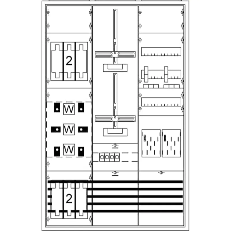 ABB Striebel & John KS406EHZ Mess- und Wandlerschrank Aufputz, mit BKE-I