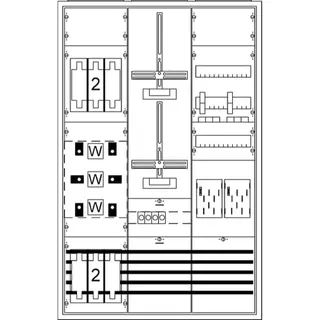 ABB Striebel & John KS406EHZ Mess- und Wandlerschrank Aufputz, mit BKE-I