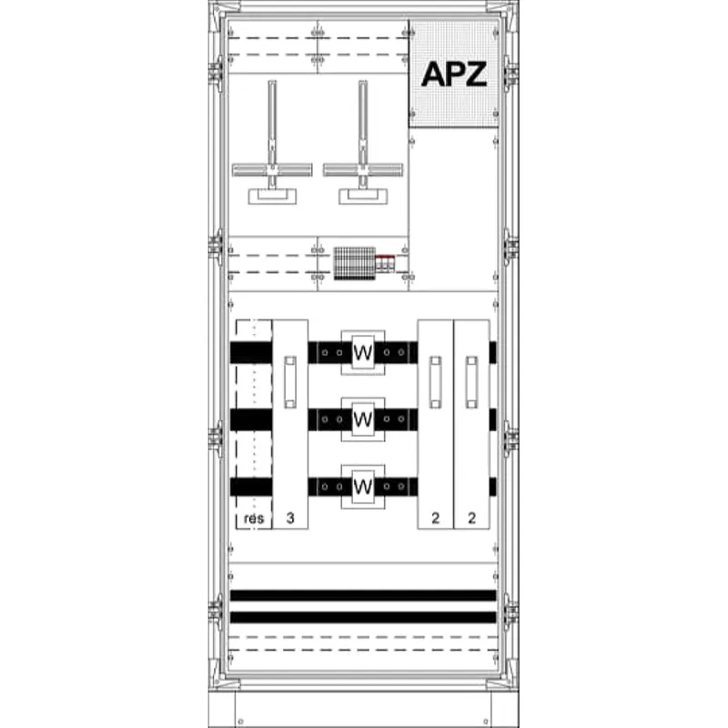 ABB Striebel & John KS4225 Mess- und Wandlerschrank TriLine, Aufputz, mit Zählerkreuz